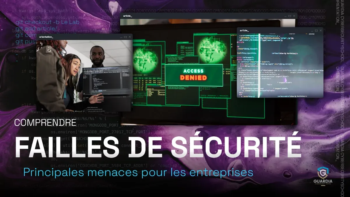 Écrans d’un centre de sécurité affichant une alerte d’accès refusé