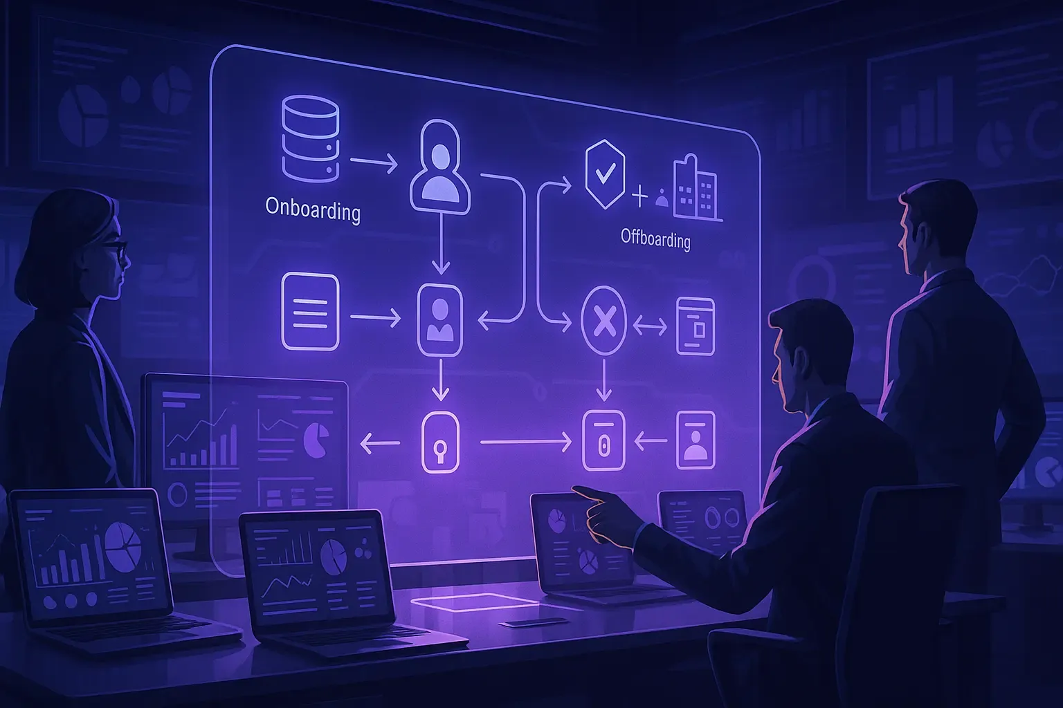 Illustration d’un processus d’onboarding et d’offboarding automatisé