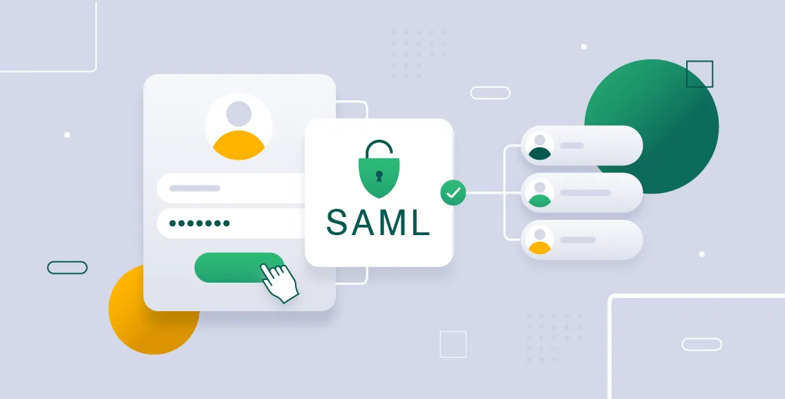 Illustration d’une connexion unique SAML reliant un compte à plusieurs applications
