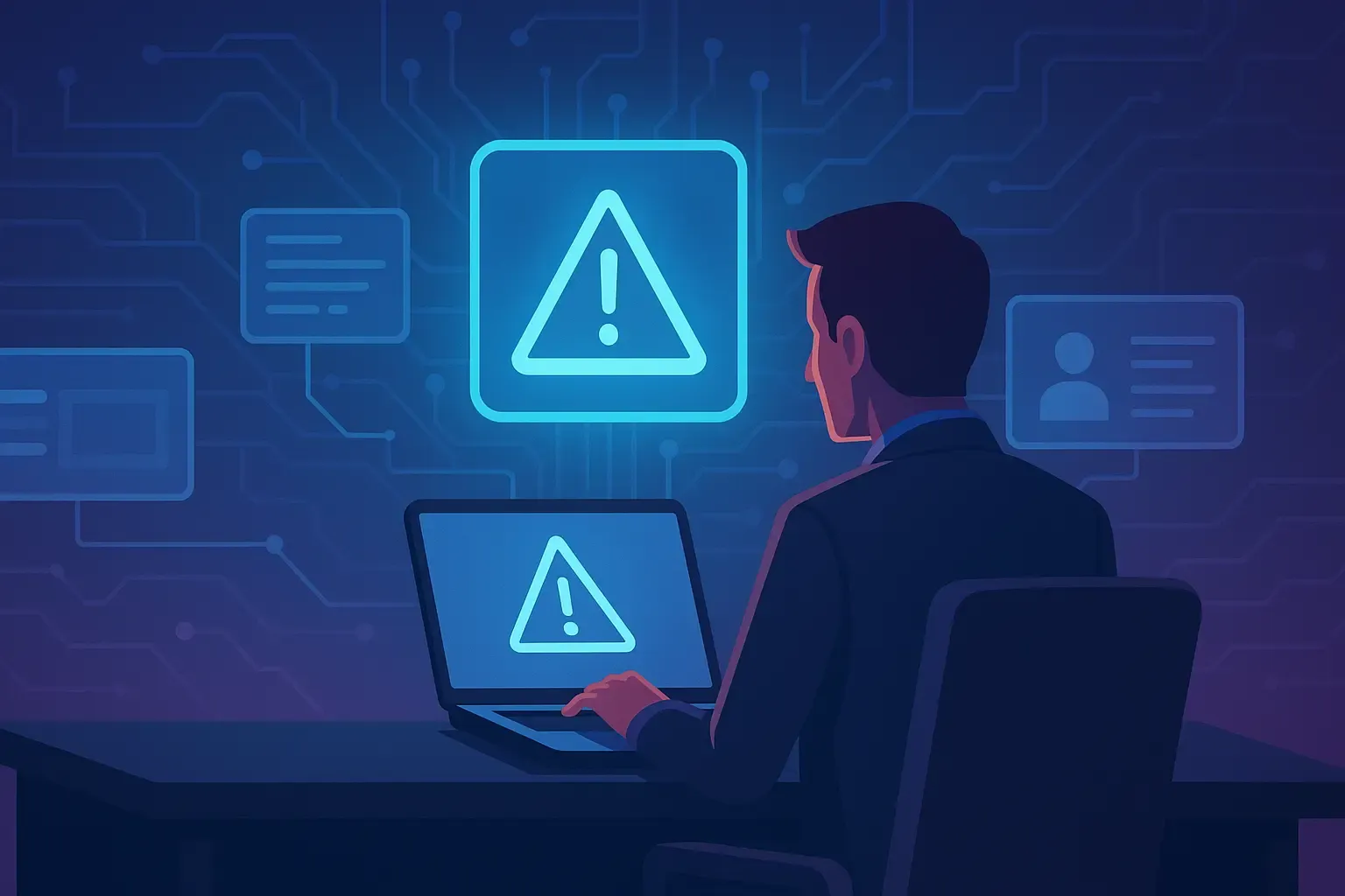 Illustration d’une alerte de shadow IT sur l’écran d’un collaborateur